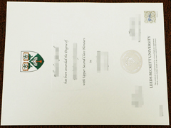  A fake Leeds Beckett University diploma sample, bu