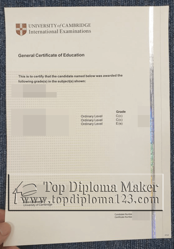 GCE-O-Level Certificate