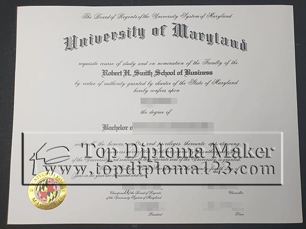 Robert H.Smith School of Business-University of Maryland fake degree