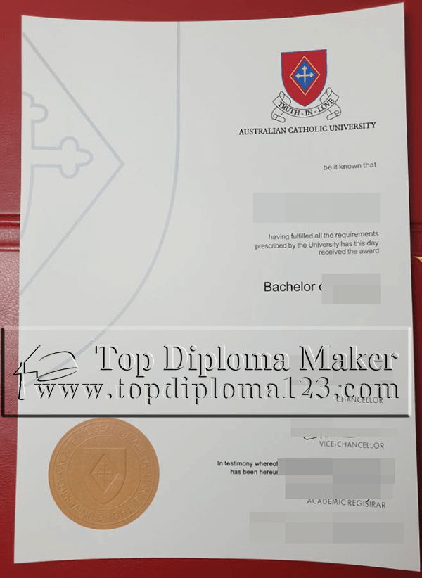  Fake Australian Catholic University diploma