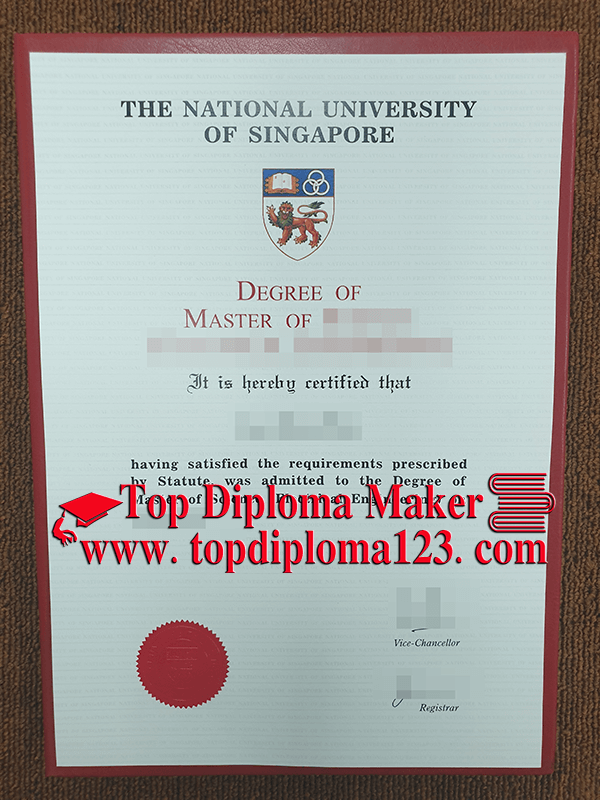 NUS, National University of Singapore diploma sample