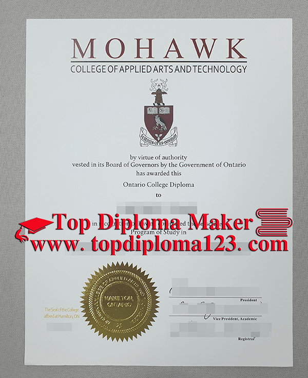 Mohawk College fake degree sample