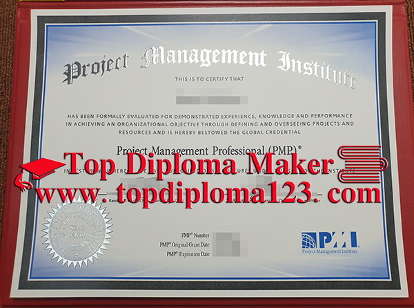 Fake PMP Certificate sample