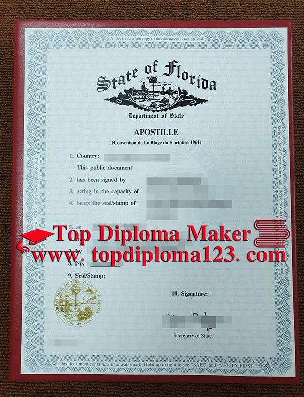 fake Florida Apostille certificate