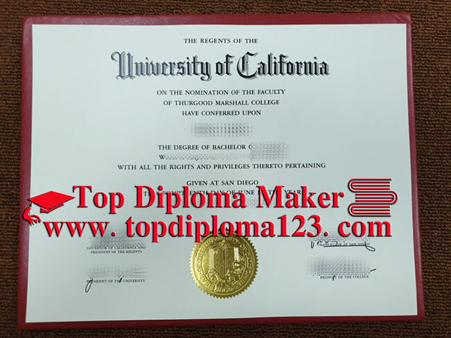  fake UC San Diego certificate