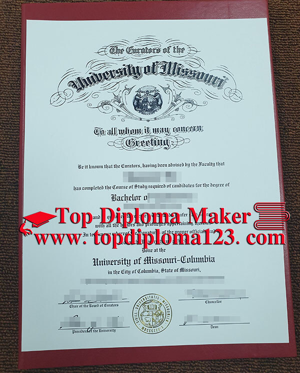 University of Missouri Columbia degree sample