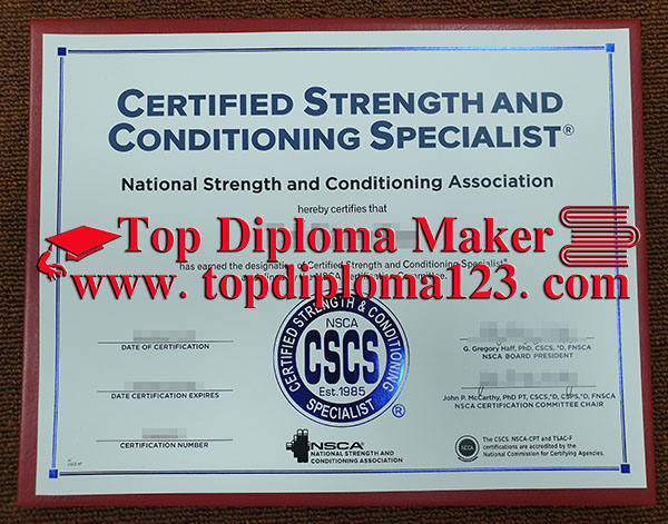 Fake NSCA CSCS Certificate, fake certificate maker