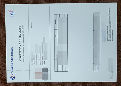  Buy fake cci Paris-de-France attestation de résul