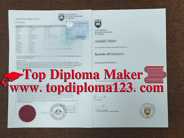 University of Wollongong in Dubai UOWD degree free sample from topdiploma123.com