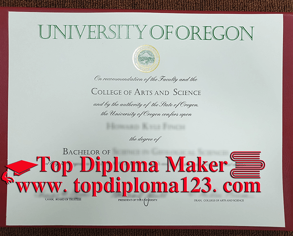 University of Oregon degree free sample from topdiploma123.com