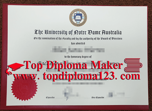  University of Notre Dame Australia diploma  free sample from topdiploma123.com