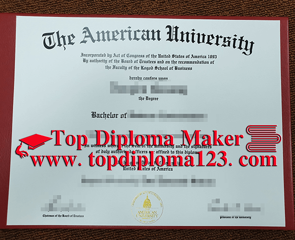  American University diploma sample