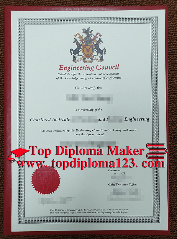 Engineering Council Chartered Engineer certificate