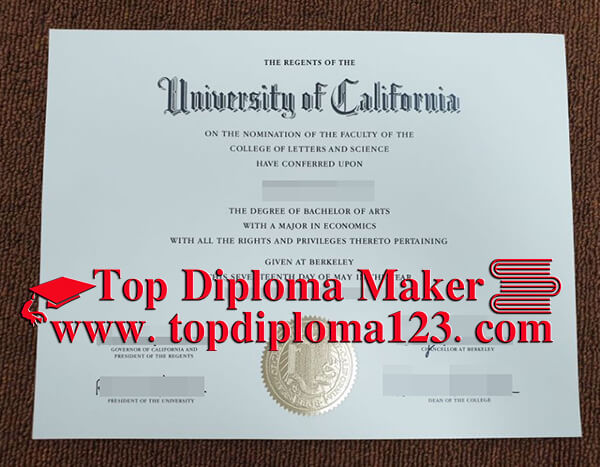  UC Berkeley Bachelor of Arts diploma