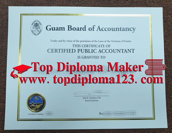 guam board of accountancy CPA  Certificate 
