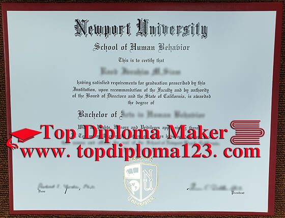 Newport University diploma