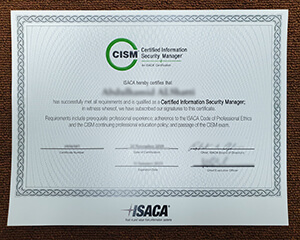 Buy fake CISM certification from ISACA, buy CISM fa