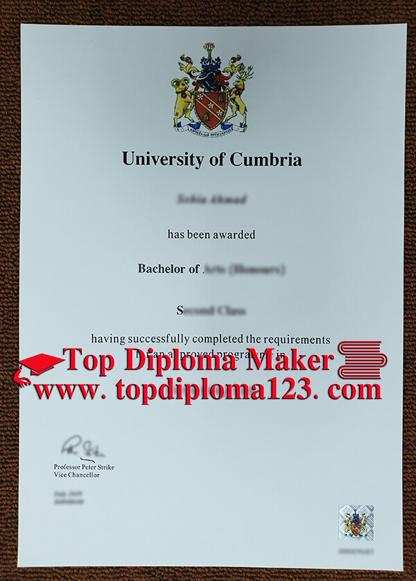 University of Cumbria diploma