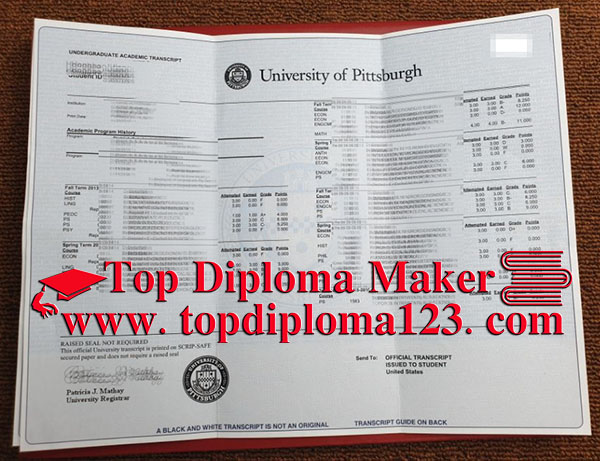University of Pittsburgh transcript