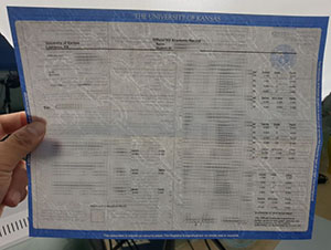 University of Kansas transcript sample, buy fake KU