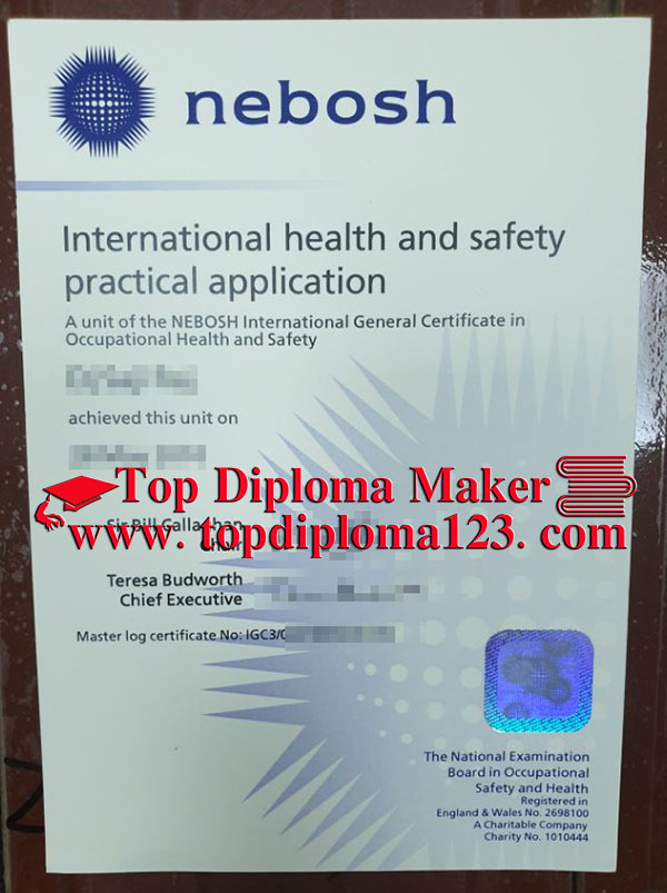 Nebosh IGC3 certificate