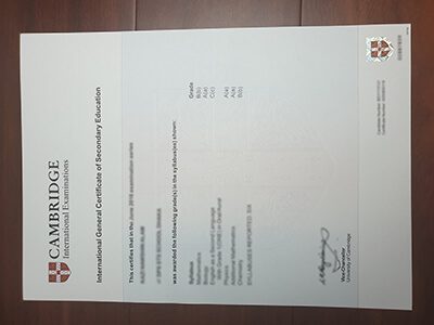 Cambridge GCSE fake certificate, buy fake General C