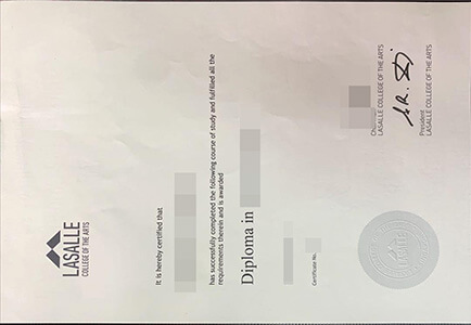  Purchase LaSalle College of the Arts fake diploma 