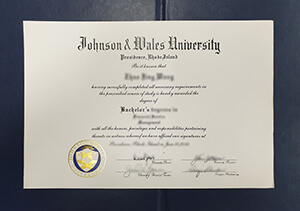 Fake Johnson & Wales University (Jwu) Degree Se