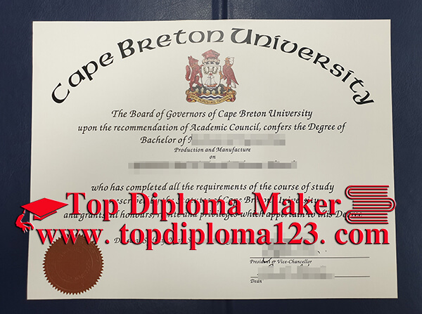  Cape Breton University diploma