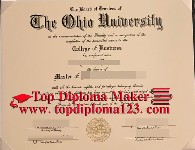 Ohio University diploma， fake diploma