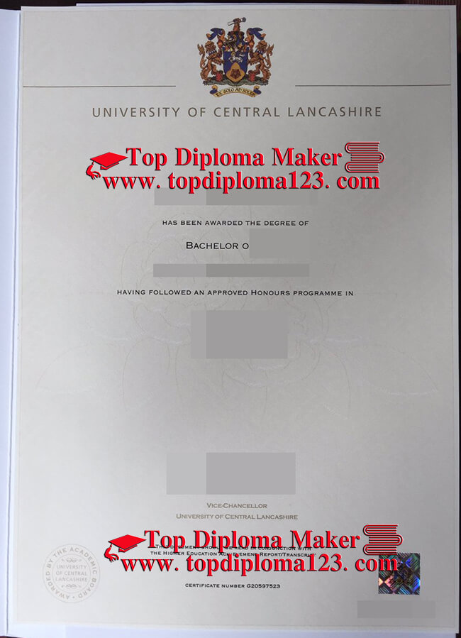 University of Central Lancashire diploma
