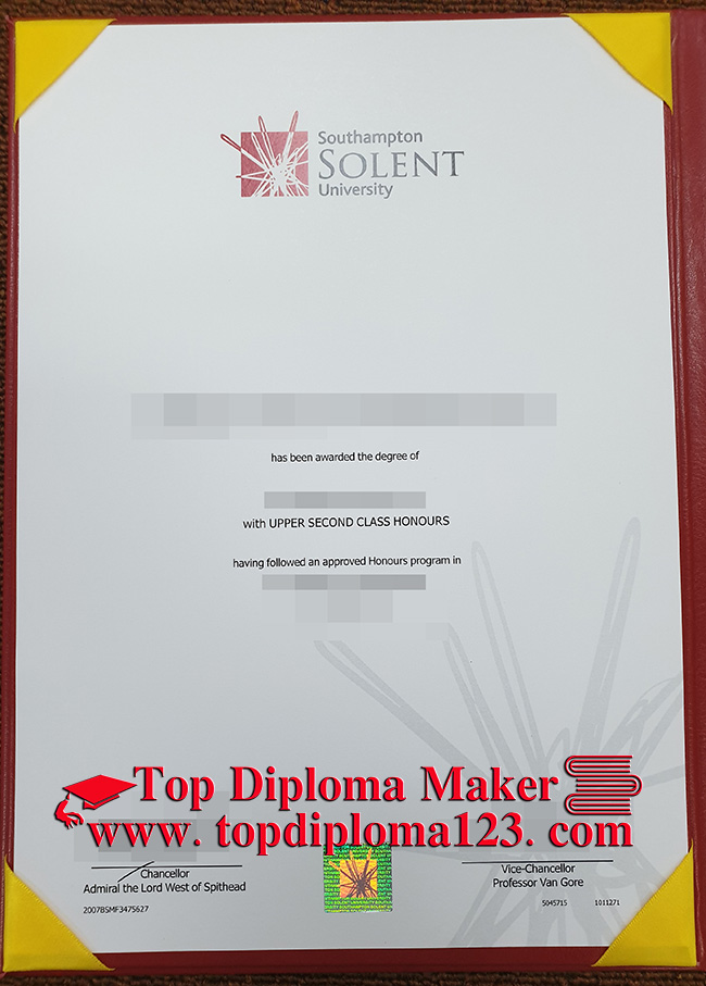 Solent University diploma