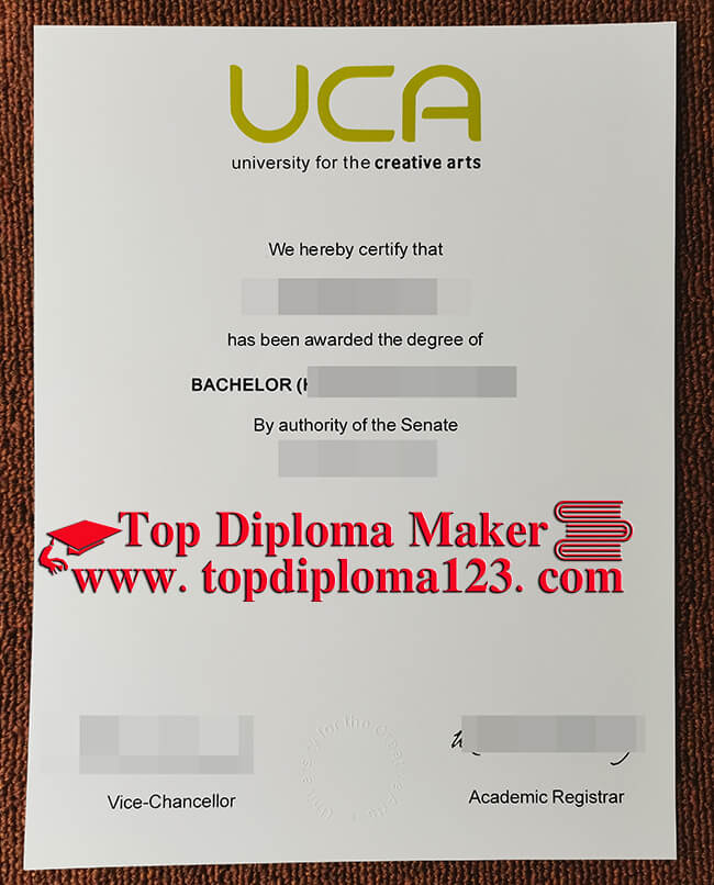  University for the Creative Arts diploma