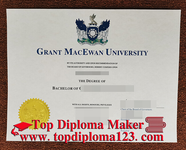 Grant MacEwan University degree certificate