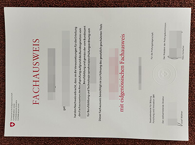 Making a Fake Fachausweis Certificate, Obtain Fake 