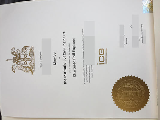 Institution of Civil Engineers (ICE) Fake certifica