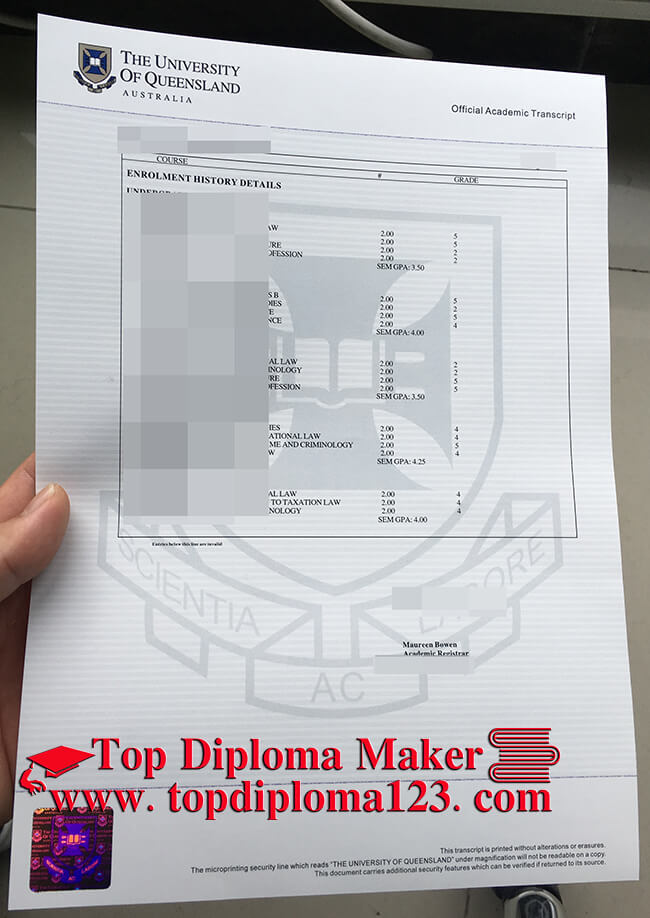 UQ Transcript