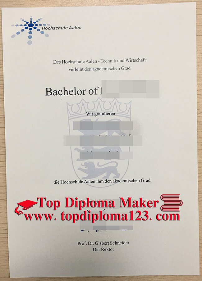 Hochschule Aalen diploma 