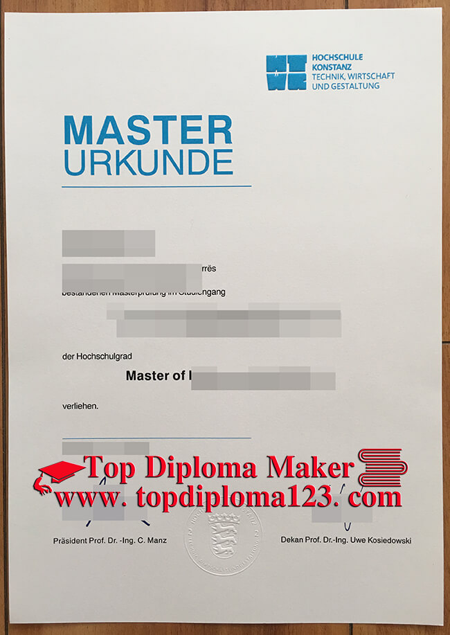 Konstanz University of Applied Sciences diploma