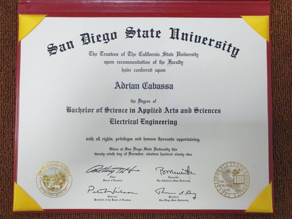 How long to buy a fake SDSU degree online?