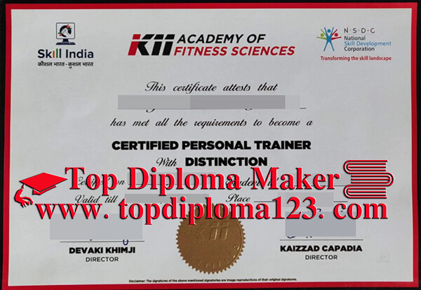 K11 certified personal trainer certificate