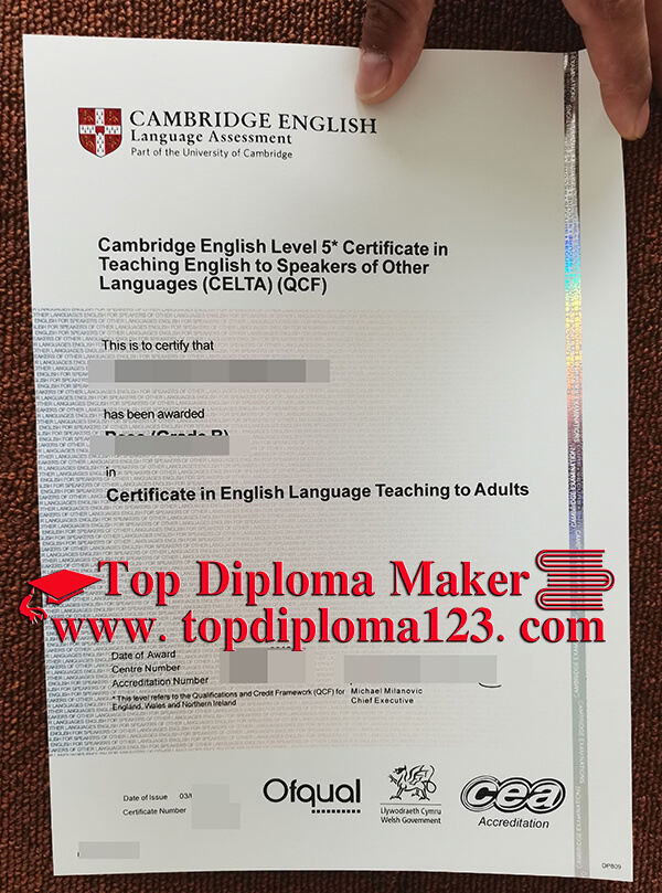 Cambridge English Language Assessment CELTA certificate