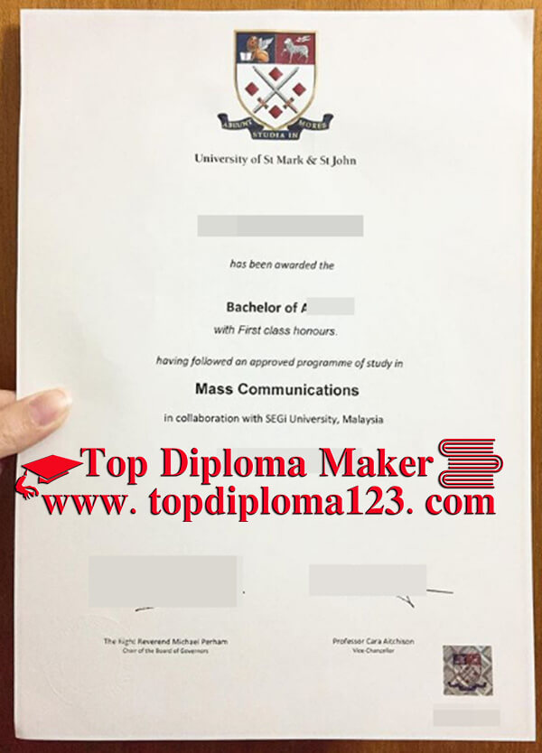 University Of St Mark & St John degree
