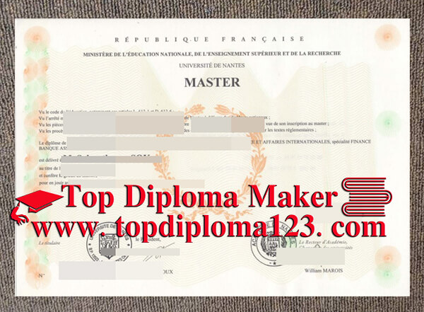  University of Nantes diploma