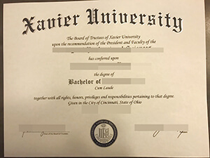 Purchase a fake Xavier University diploma from Ohio