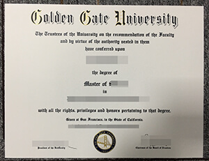 How Much a Copy of Golden Gate University Degree? B