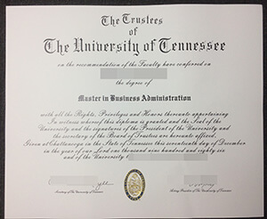 Buy University Of Tennessee Fake Diploma Mindset. G