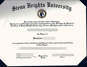 How to buy fake Siena Heights University diploma? B