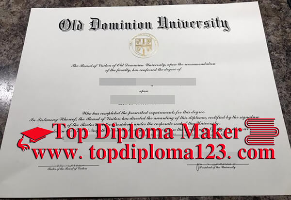  Old Dominion University diploma