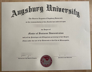 Copy a fake Augsburg University diploma, buy fake d